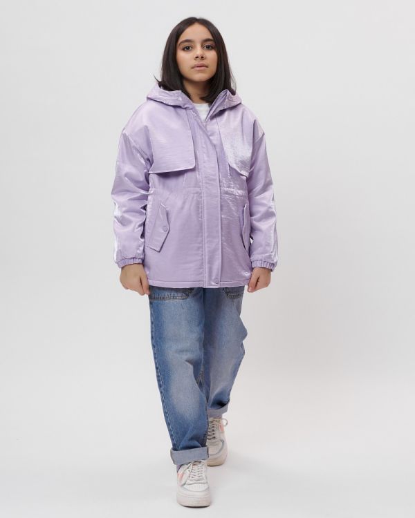 Purple demi-season jacket for girls 22001F